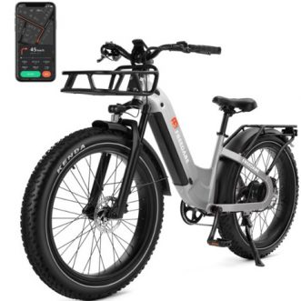 Vélo de montagne électrique connecté FD Eden App (vitesse 28mph) avec suivi GPS