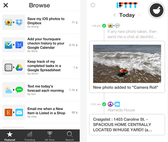 IFTTT pour iPhone, Apple et écrans IGZO