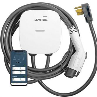 Prise de recharge électrique pour véhicules Leviton EV Series Connectée via Application (40A)