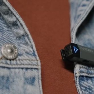 Microphone stéréo sans fil Luxceo M8 compatible iPhone et Android pour le vlogging