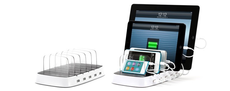 PowerDock 5 : chargez 5 appareils iOS, support iPhone 5 en forme de club de golf