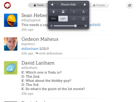 Rapport minoritaire MAUZ de la clé Dongle pour iPhone, mise à jour de Twitterrific