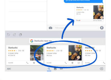Rechercher directement depuis votre clavier gboard