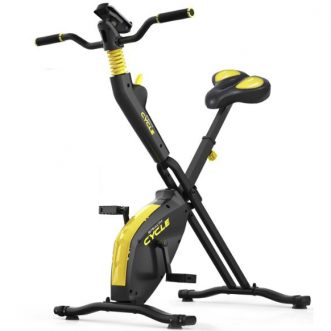 Vélo d&rsquo;exercise pliable connecté avec entraîneur du haut du corps en mode ludifié via une application