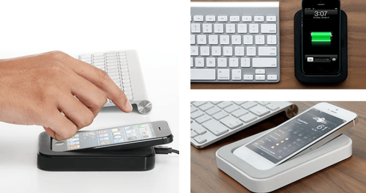Support de bureau Saidoka pour iPhone, apprenez une langue avec Duolingo sur iPad