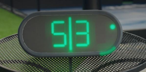 Tableau de score de pickleball intelligent Dropshot avec contrôle Apple Watch