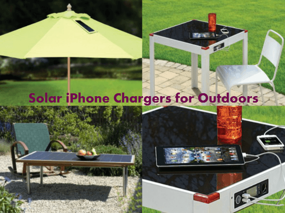 Tables et parasols solaires pour iPhone et tablettes