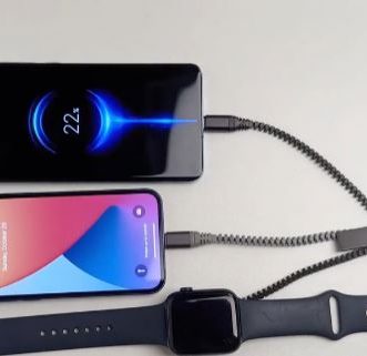 Câble de chargement zip triple usage WEAST pour iPhone et Apple Watch
