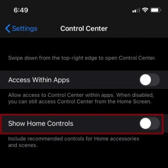 Comment ajouter des accessoires ou des scènes de l’app Home à mon Centre de contrôle ?