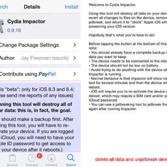 Comment désinstaller le jailbreak iOS avec Cydia Impactor