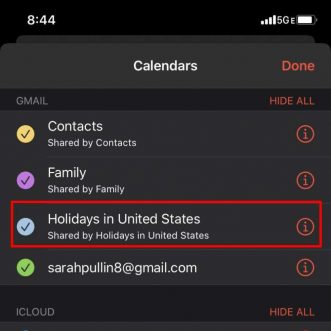 Comment désactiver les jours fériés dans l&rsquo;application Calendrier ?