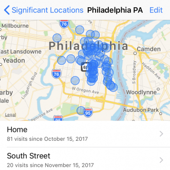 Comment afficher les emplacements importants sur iPhone