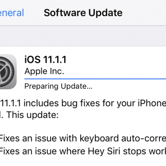 Mettez à jour vers iOS 11.1.1 pour résoudre ces problèmes d’iPhone