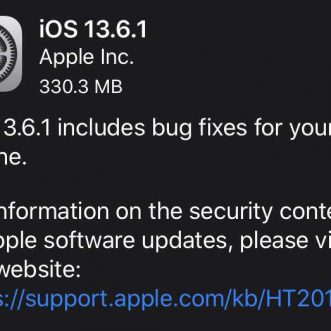 Apple publie iOS 13.6.1 avec une correction pour le teint vert