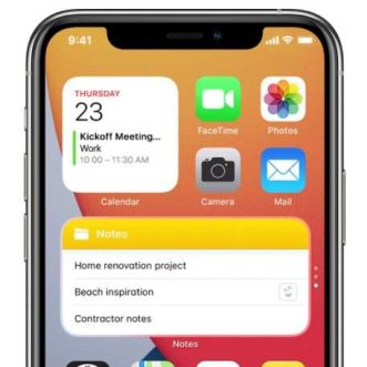 Mon widget de calendrier est bloqué sur mon iPhone