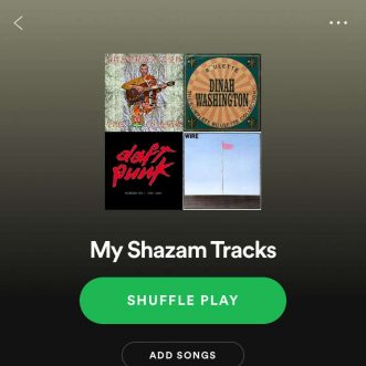 Pourquoi certaines de mes reconnaissances Shazam sont-elles absentes de Mes pistes Shazam sur Spotify ?