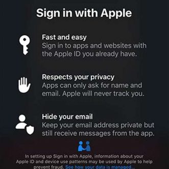 Est-ce que Se connecter avec Apple suit mes activités ?