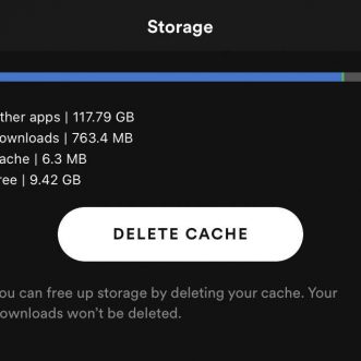 Comment supprimer le cache de stockage de Spotify ?