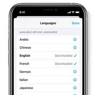 Puis-je traduire sans connexion avec mon iPhone ?