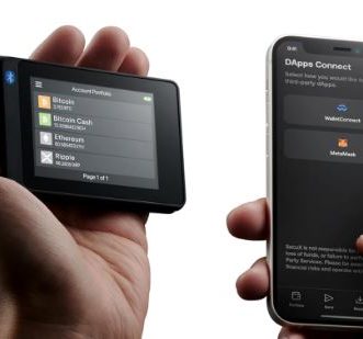 Portefeuille crypto Bluetooth SecuX W20 avec sécurité de niveau militaire