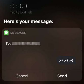 Puis-je écrire un émoji avec Siri dans Messages ?
