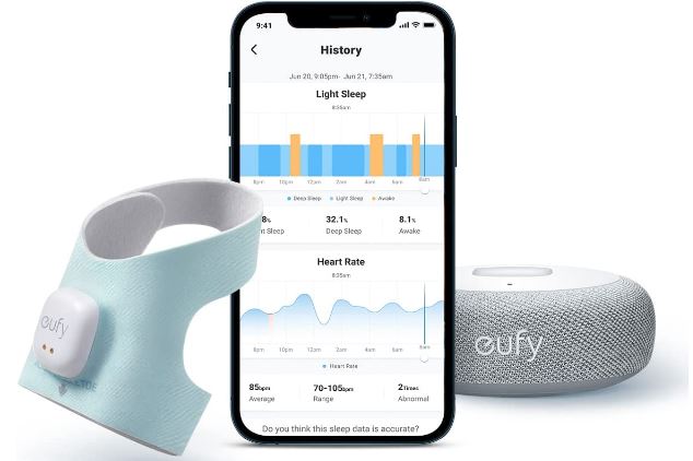 Chaussette intelligente pour bébé eufy S320 connectée via application