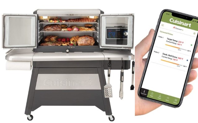 Grill et fumoir à pellets Cuisinart CGWM-080 Clermont compatible iPhone