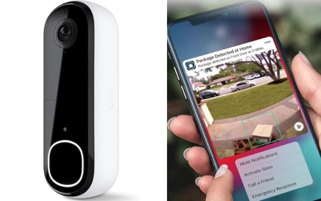 Anneau de porte connecté intelligent avec batterie ou fil – Cloche de porte intelligente sans fil ou câblée
