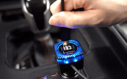 Chargeur de voiture iPhone Flashvor 100W avec 2 ports USB-C et 3 ports USB