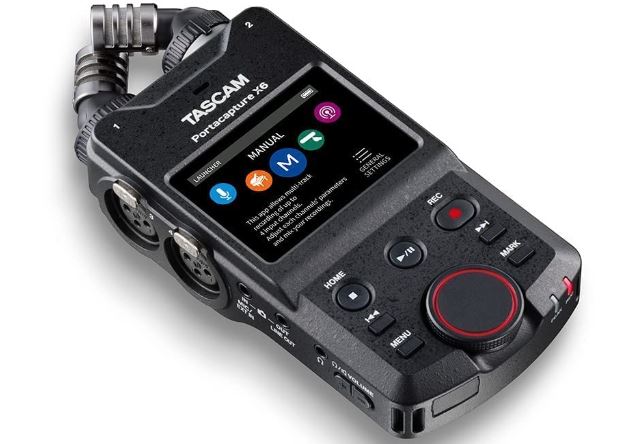 Enregistreur de podcast portable TASCAM Portacapture X6 32 bits avec contrôle via application