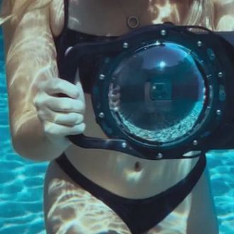 Boîtier étanche GDome Mobile Pro V2 pour iPhone 14 avec objectif dome de 7 pouces