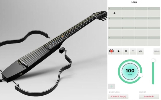Guitare intelligente en bambou NATASHA avec application, accordeur et effets sonores NATASHA Bamboo Smart Guitar
