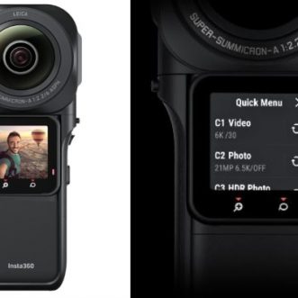 Appareil photo 360 de 6K avec capteurs double de 1 pouce, WiFi, Bluetooth