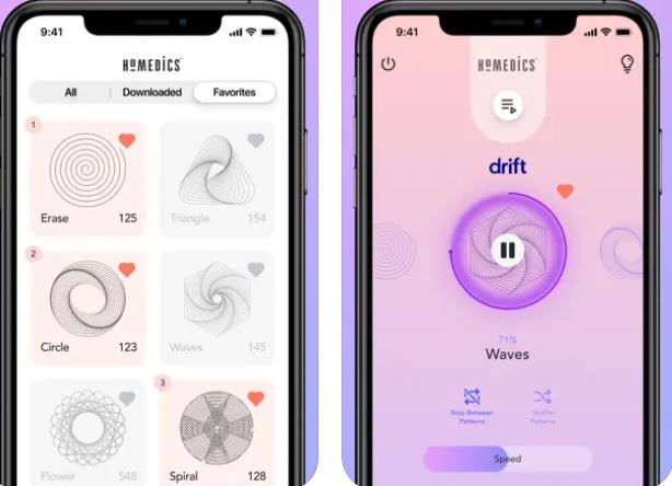 Jardin de sable zen cinétique Homedics Drift 21 avec contrôle iOS/Android