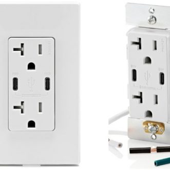 Leviton présente un réceptacle de charge USB double avec USB-C PD pour l&rsquo;iPhone 15