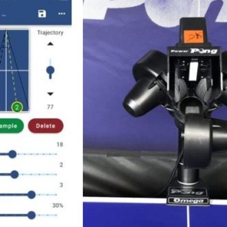 Robot de tennis de table Power Pong Omega compatible iPhone
