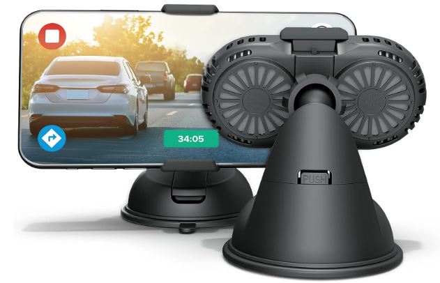 Support de téléphone voiture DriverCooler avec refroidisseur et 2 ventilateurs pour iPhone
