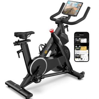 Vélo d&rsquo;exercice connecté UREVO Kardio T2S Auto motorisé avec application pour Kinomap, Zwift