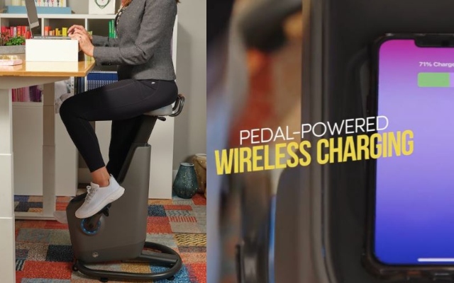 Vélo d’exercice générateur d’énergie Ampera Power de LifeSpan avec chargeur sans fil pour iPhone et application