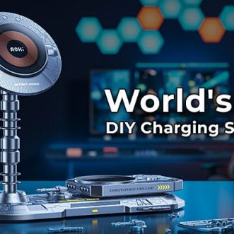 Station de chargement sans fil pour iPhone sur le thème de l&rsquo;espace