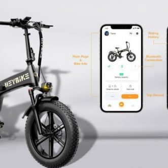 Vélo électrique pliable connecté Heybike Tyson avec application, 4G et Bluetooth