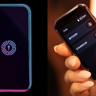 Portefeuille cryptographique iCoin tactile avec appareil photo 13MP et application