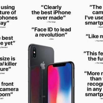 Apple publie un communiqué de presse mettant en avant des critiques élogieuses de l’iPhone X