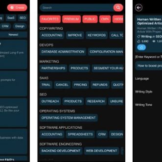 Application iOS OPENPRM AI Prompts pour GPT et Midjourney