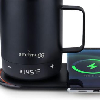 SMRTMUGG crée une tasse de café chauffante avec chargeur de téléphone sans fil