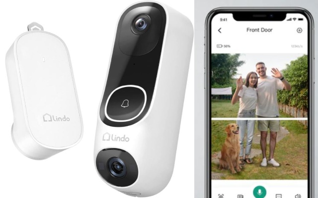 L’interphone vidéo à double caméra connectée Lindo avec application