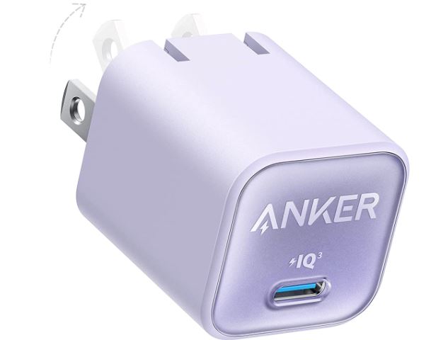 Chargeur Anker Nano 3 USB-C GaN (30W) qui charge votre iPad Air à 50% en 45 minutes