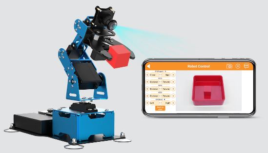 Bras robotique Raspberry Pi ArmPi mini Hiwonder avec application