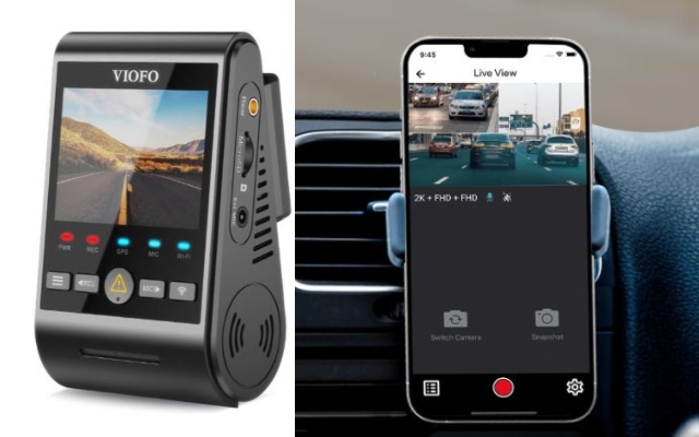 Caméra de tableau de bord intelligente VIOFO A229 Duo 2K+2K avant/arrière