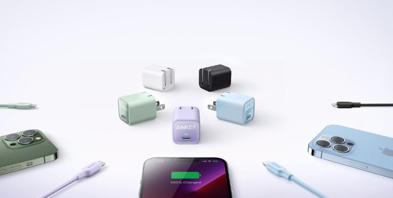 Chargeur Anker Nano 3 USB-C GaN (30W) qui charge votre iPad Air à 50% en 45 minutes